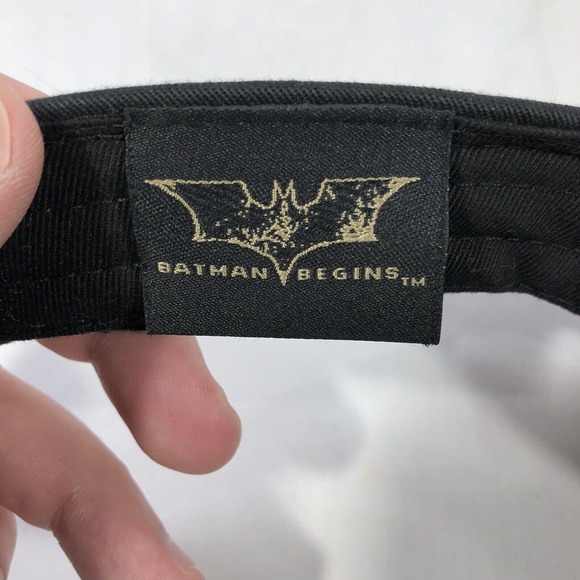 Batman Begins Visor Strapback Hat Cap Adjustable Embroidered One Size Youth OSFM - Picture 9 of 11